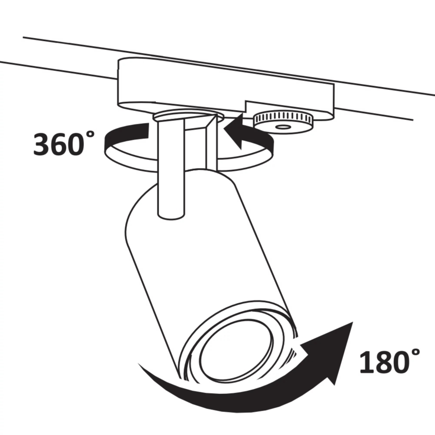 Spotlight för skensystem MINOR 1xGU10/10W/230V svart