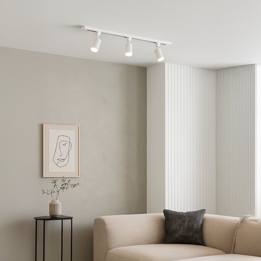 Spotlight för skensystemet TIGER 3xGU10/10W/230V, vit