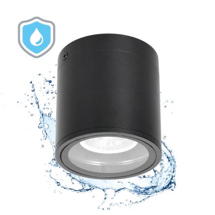 Spotlight för utomhusbruk 1xGU10/35W/230V IP54 rund svart