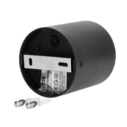 Spotlight för utomhusbruk 1xGU10/35W/230V IP54 rund svart