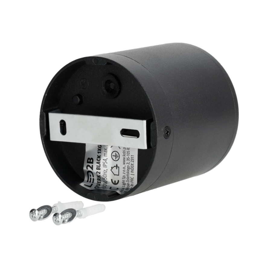 Spotlight för utomhusbruk 1xGU10/35W/230V IP54 rund svart