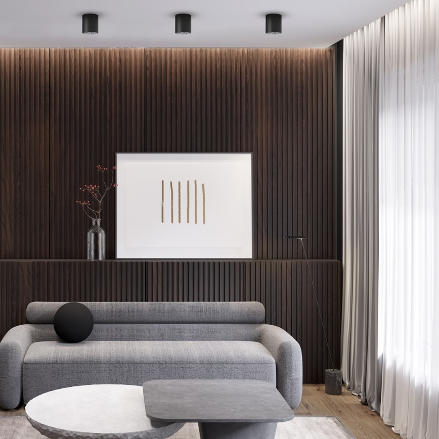 Spotlight GEORGE 1xE27/60W/230V diameter 11 cm svart