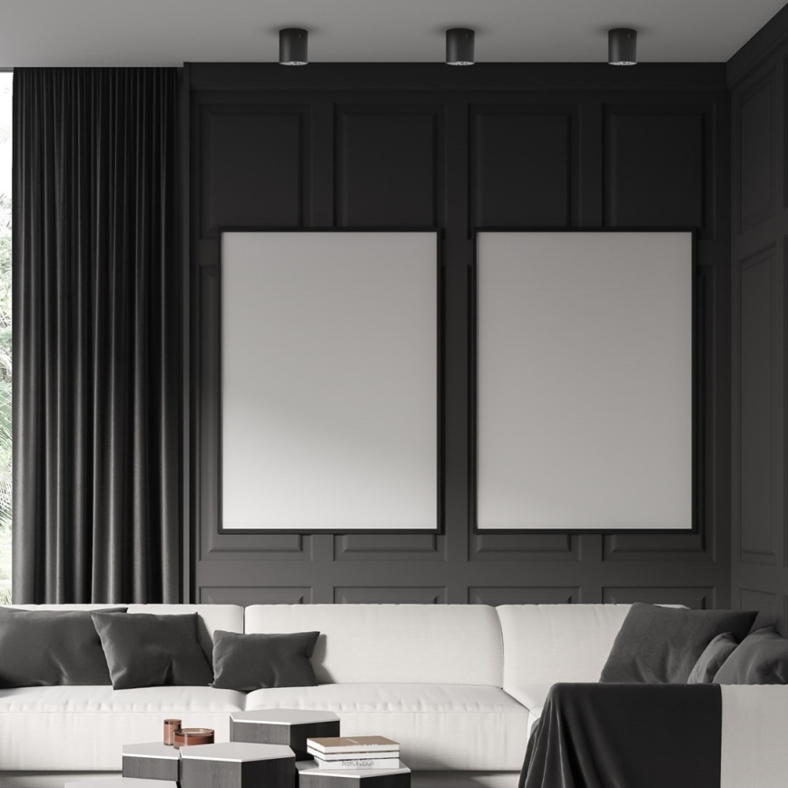 Spotlight GEORGE 1xE27/60W/230V diameter 11 cm svart