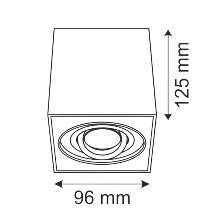 Spotlight HADAR Q1 1xGU10/10W/230V svart