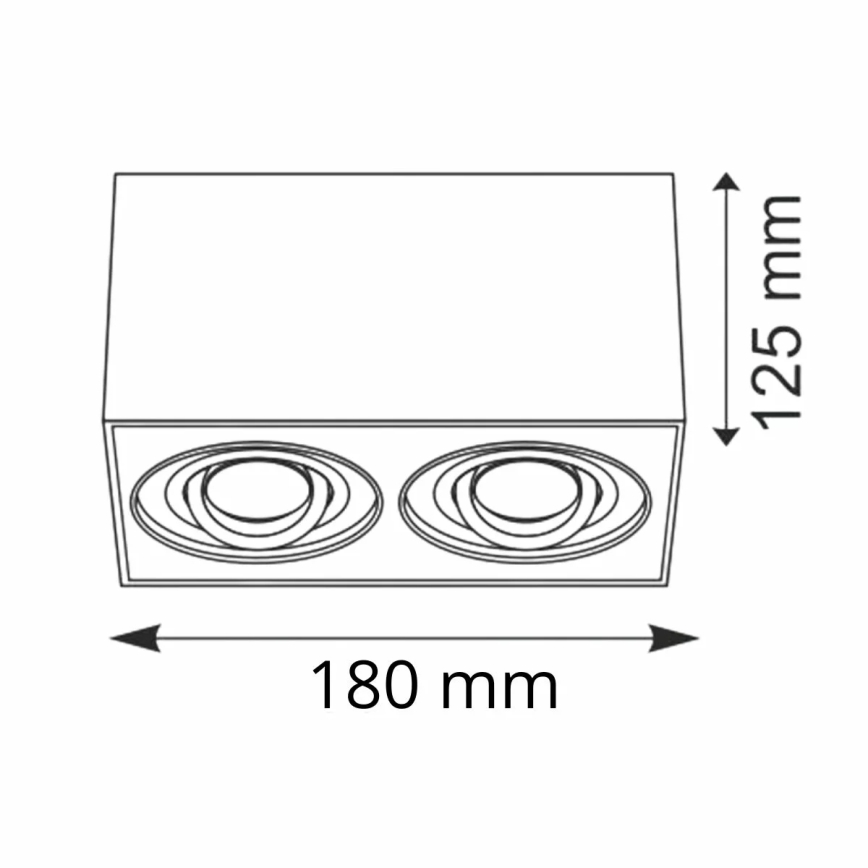 Spotlight HADAR Q2 2xGU10/10W/230V vit