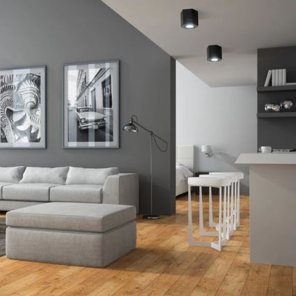 Spotlight HEXAGON 1xGU10/10W/230V svart