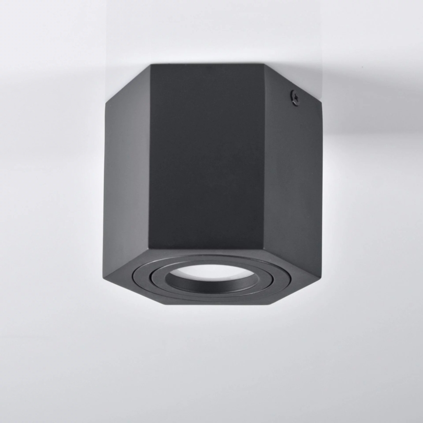 Spotlight HEXAGON 1xGU10/10W/230V svart