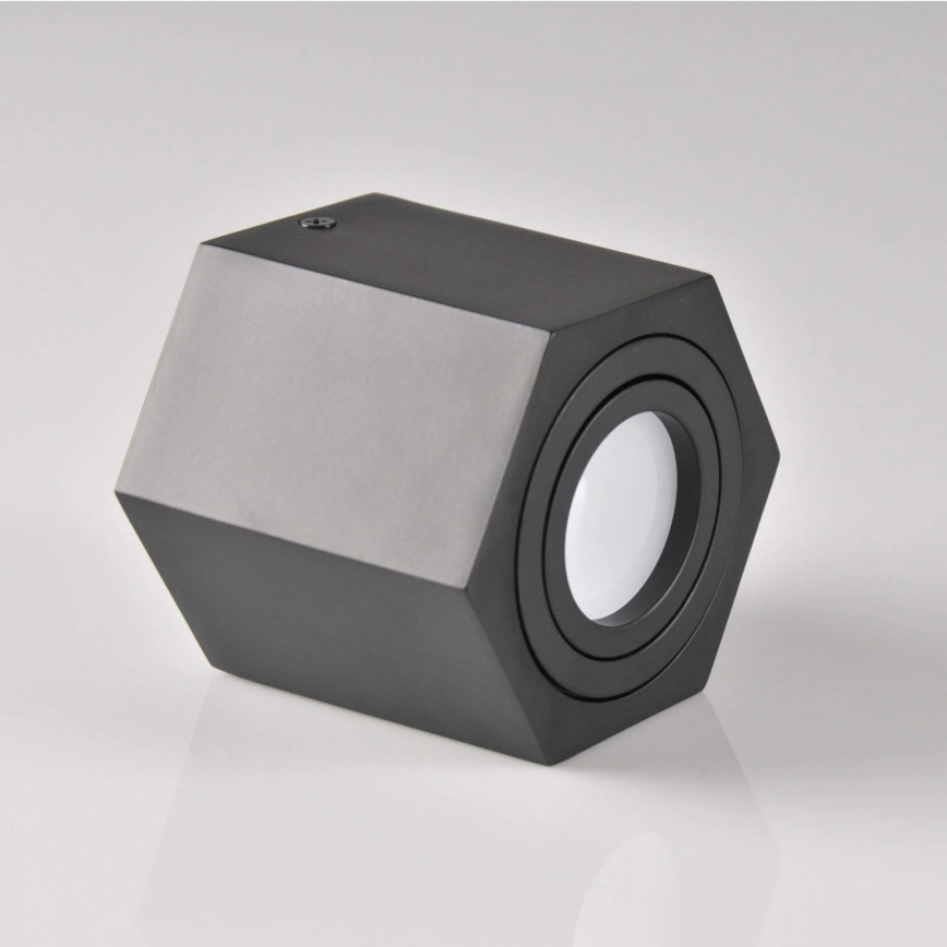 Spotlight HEXAGON 1xGU10/10W/230V svart