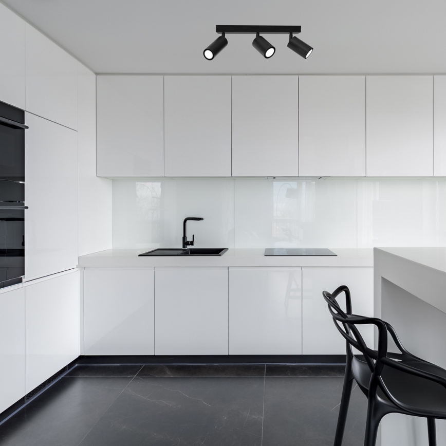 Spotlight HUDSON 3xGU10/8W/230V svart