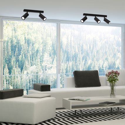 Spotlight HUDSON 3xGU10/8W/230V svart
