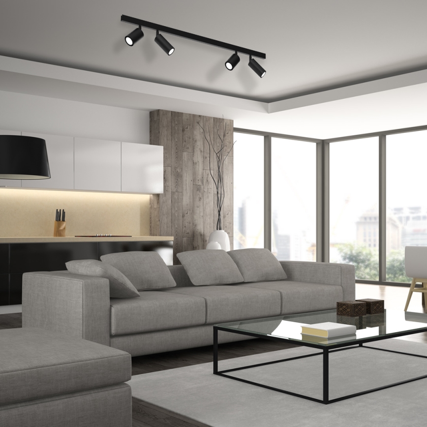 Spotlight HUDSON 4xGU10/8W/230V svart