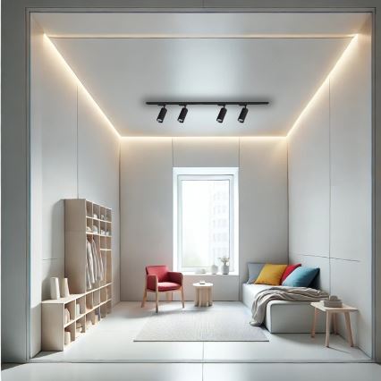 Spotlight i skensystem MICA 4xGU10/10W/230V svart