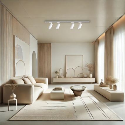 Spotlight i skensystem MICA 4xGU10/10W/230V vit