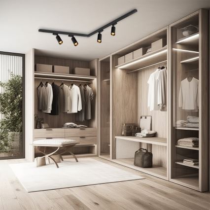 Spotlight i skensystem PIPE 4xGU10/10W/230V svart