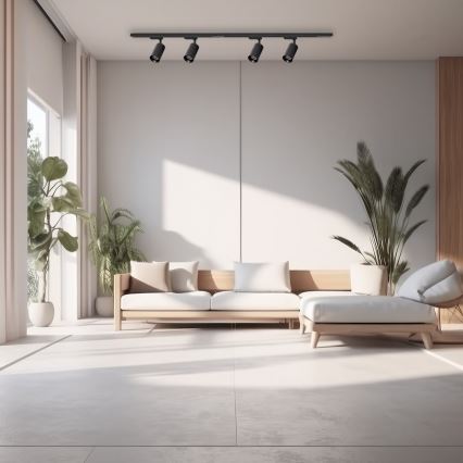 Spotlight i skensystem PIPE 4xGU10/10W/230V svart