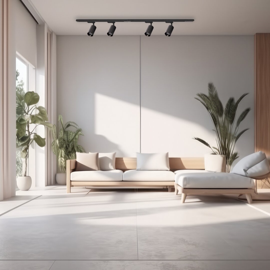 Spotlight i skensystem PIPE 4xGU10/10W/230V svart