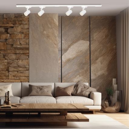 Spotlight i skensystem VOLF 4xGU10/10W/230V vit