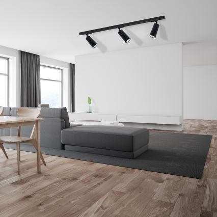 Spotlight in rail system MICA 3xGU10/25W/230V svart