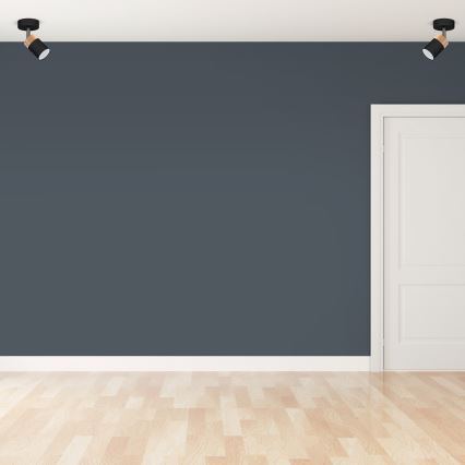 Spotlight JOKER Svart trä 1xGU10/8W/230V