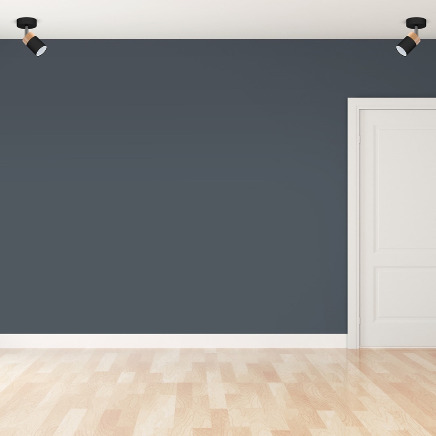 Spotlight JOKER Svart trä 1xGU10/8W/230V