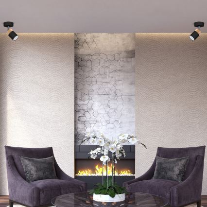 Spotlight JOKER Svart trä 1xGU10/8W/230V