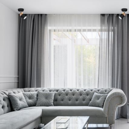 Spotlight JOKER Svart trä 1xGU10/8W/230V