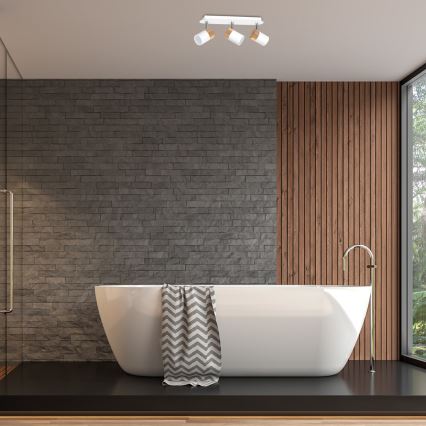 Spotlight JOKER WHITE WOOD 3xGU10/8W/230V