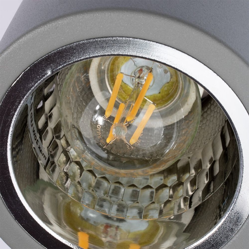 Spotlight JUPITER 1xE27/20W/230V diameter 9,8 cm grå