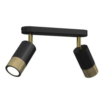 Spotlight LINK 2xGU10/8W/230V svart/mässing