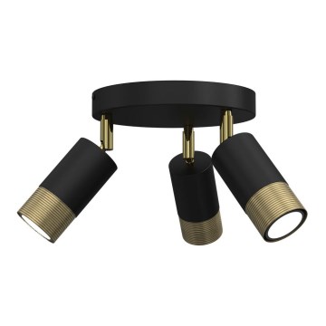 Spotlight LINK 3xGU10/8W/230V svart/mässing