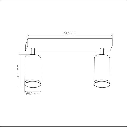 Spotlight LONDON 2xGU10/10W/230V svart