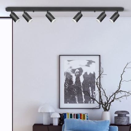 Spotlight LONDON 6xGU10/10W/230V svart