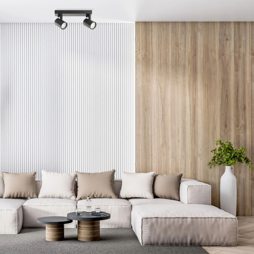 Spotlight LYNX 2xGU10/10W/230V svart