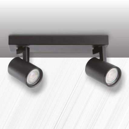 Spotlight LYNX 2xGU10/10W/230V svart