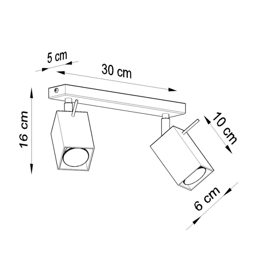 Spotlight MERIDA 2 2xGU10/40W/230V vit