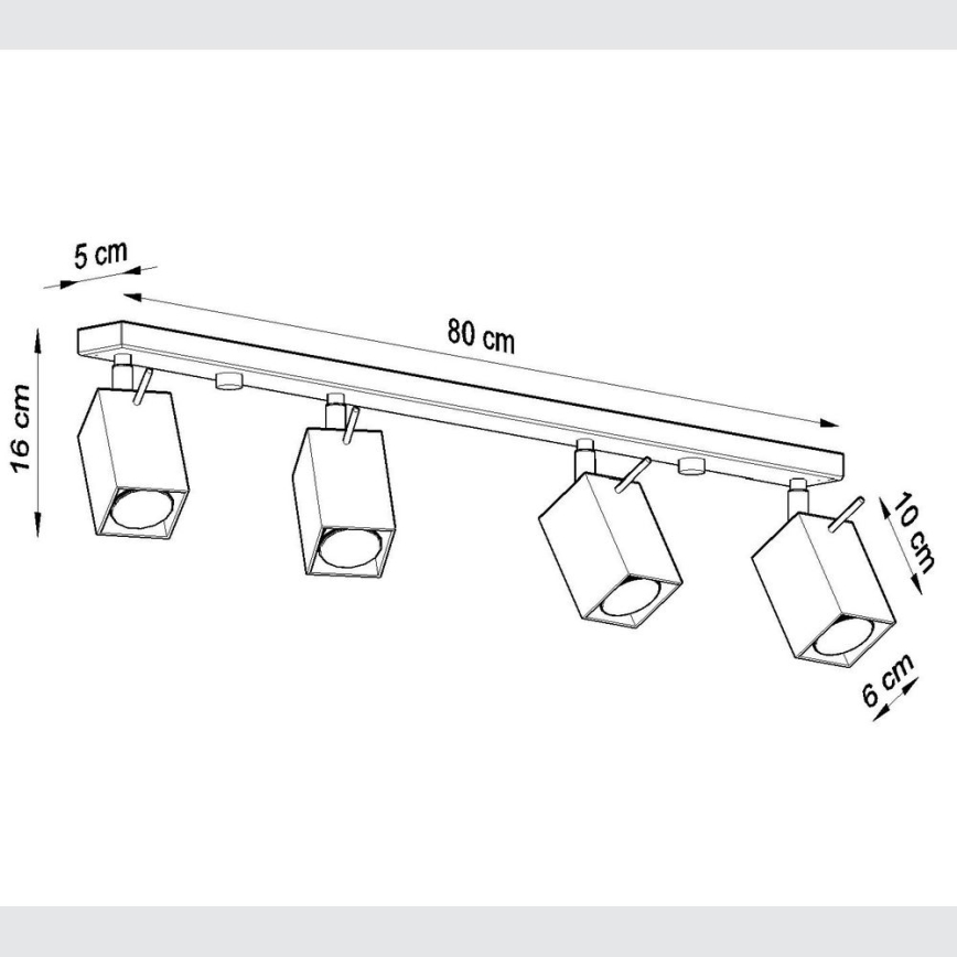 Spotlight MERIDA 4xGU10/40W/230V vit