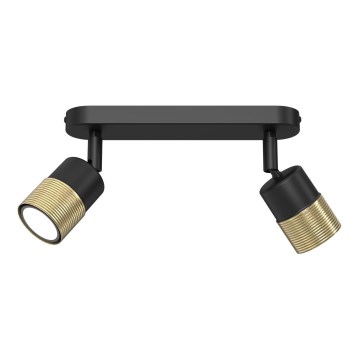 Spotlight MIZU 2xGU10/8W/230V svart/mässing