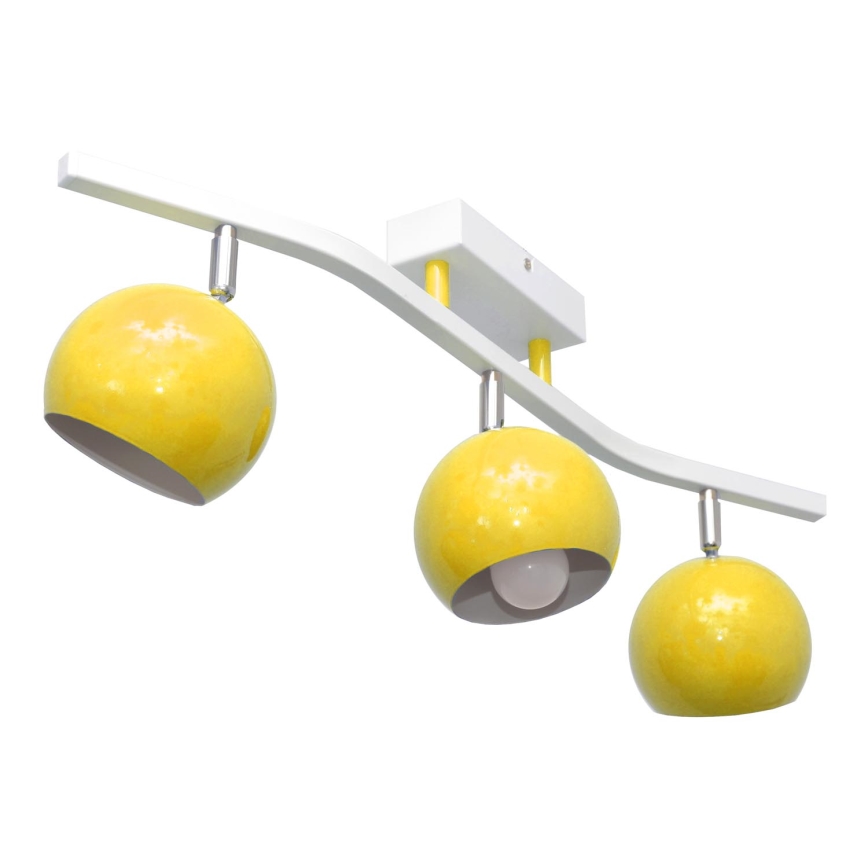 Spotlight MORRIS 3xE27/15W/230V gul