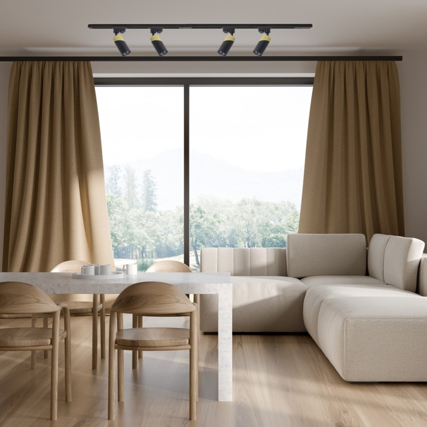 Spotlight NEO För skensystem 1xGU10/8W/230V svart/guld