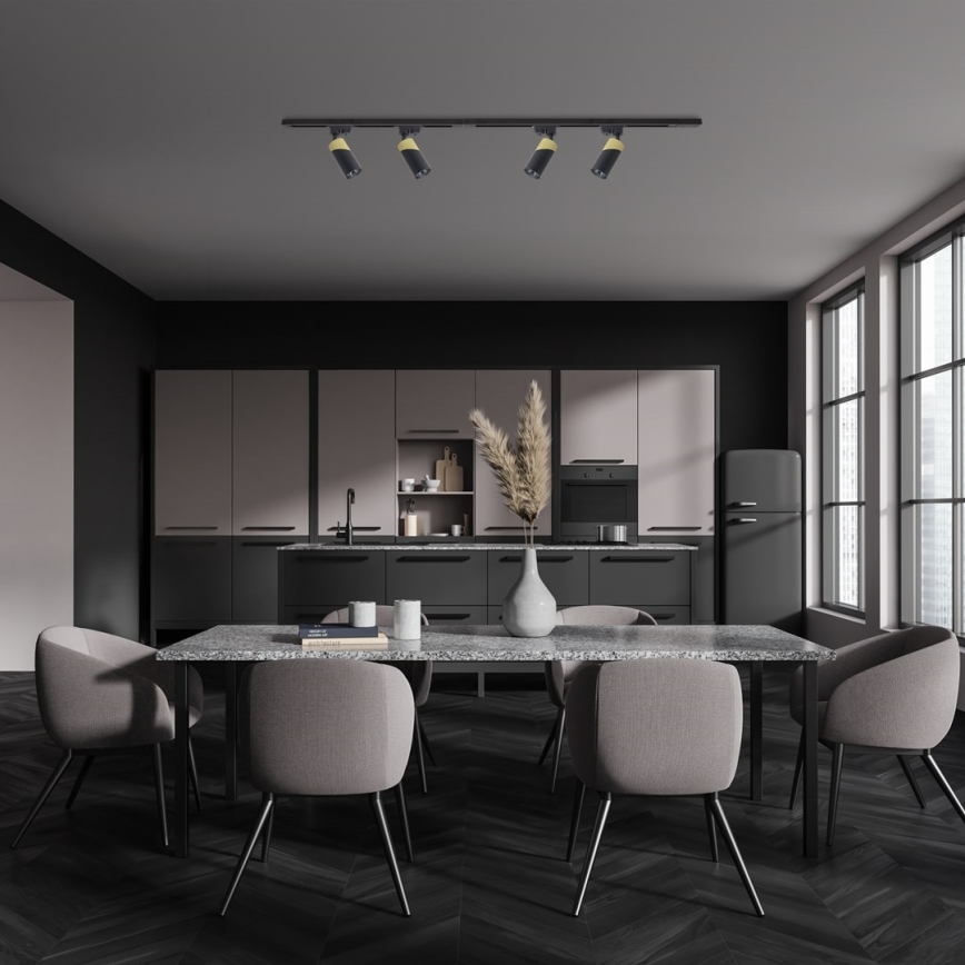 Spotlight NEO För skensystem 1xGU10/8W/230V svart/guld