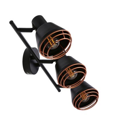 Spotlight NERIA 3xE14/40W/230V svart/koppar