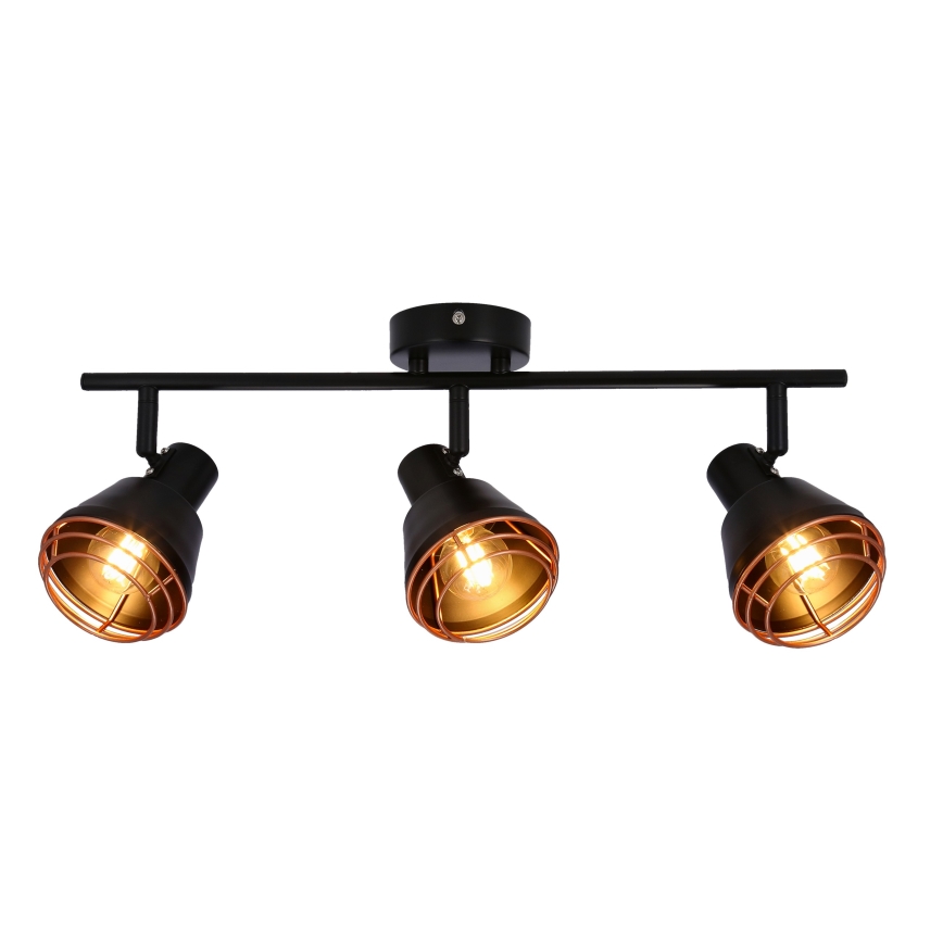 Spotlight NERIA 3xE14/40W/230V svart/koppar