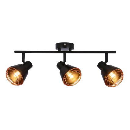 Spotlight NERIA 3xE14/40W/230V svart/koppar