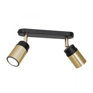 Spotlight NEST 2xGU10/8W/230V svart/mässing
