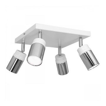Spotlight NEST 4xGU10/8W/230V vit/skinande krom