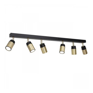 Spotlight NEST 6xGU10/8W/230V svart/mässing