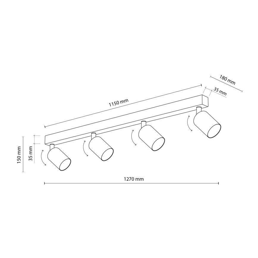 Spotlight NEX 4xGU10/10W/230V beige