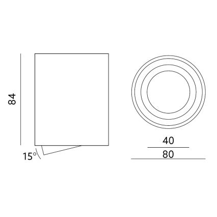Spotlight OH36 1xGU10/35W/230V 8,4 cm svart