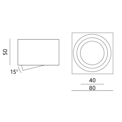 Spotlight OH37S 35W/230V 5 cm svart