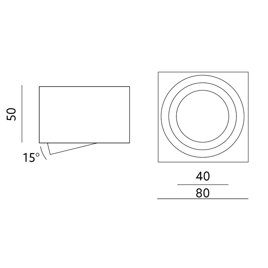 Spotlight OH37S 35W/230V 5 cm svart